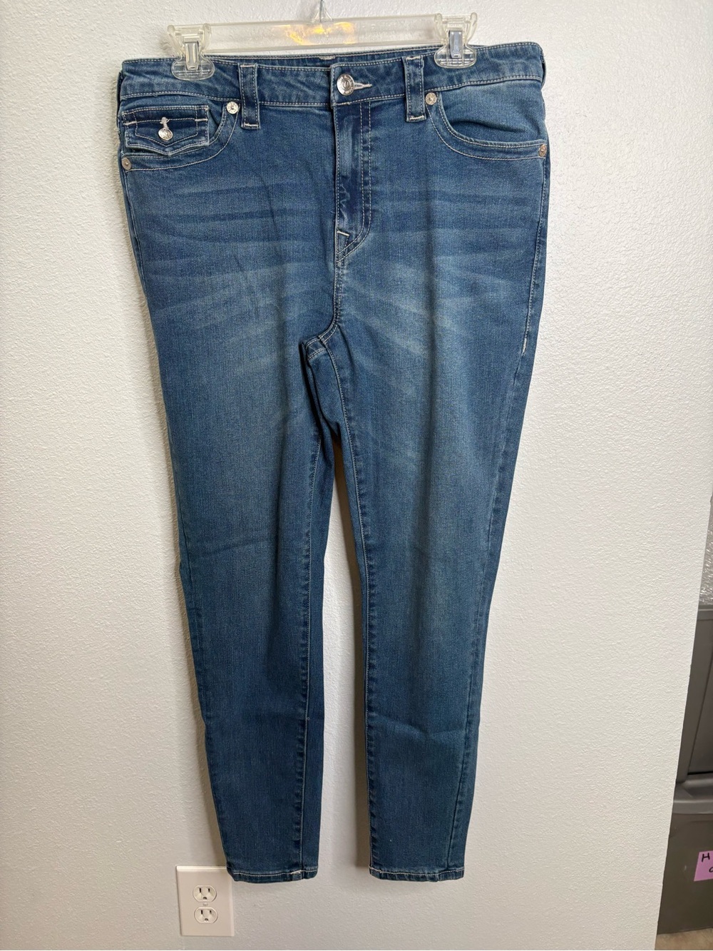 True Religion Jennie Curvy Mid Rise Super Skinny Size 34
